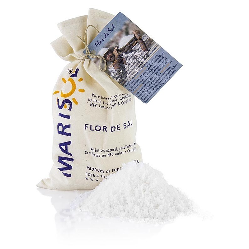 Flor de Sal – kwiat soli morskiej, z certyfikatem CERTIPLANET, 250 g Flor de Sal – kwiat soli morskiej, z certyfikatem CERTIPLANET, 250 g